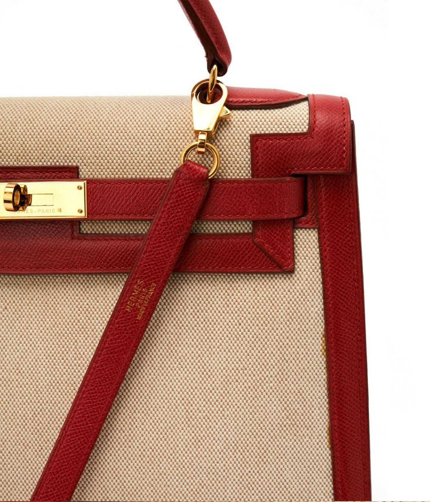 Toile Rouge 32cm Kelly Bag