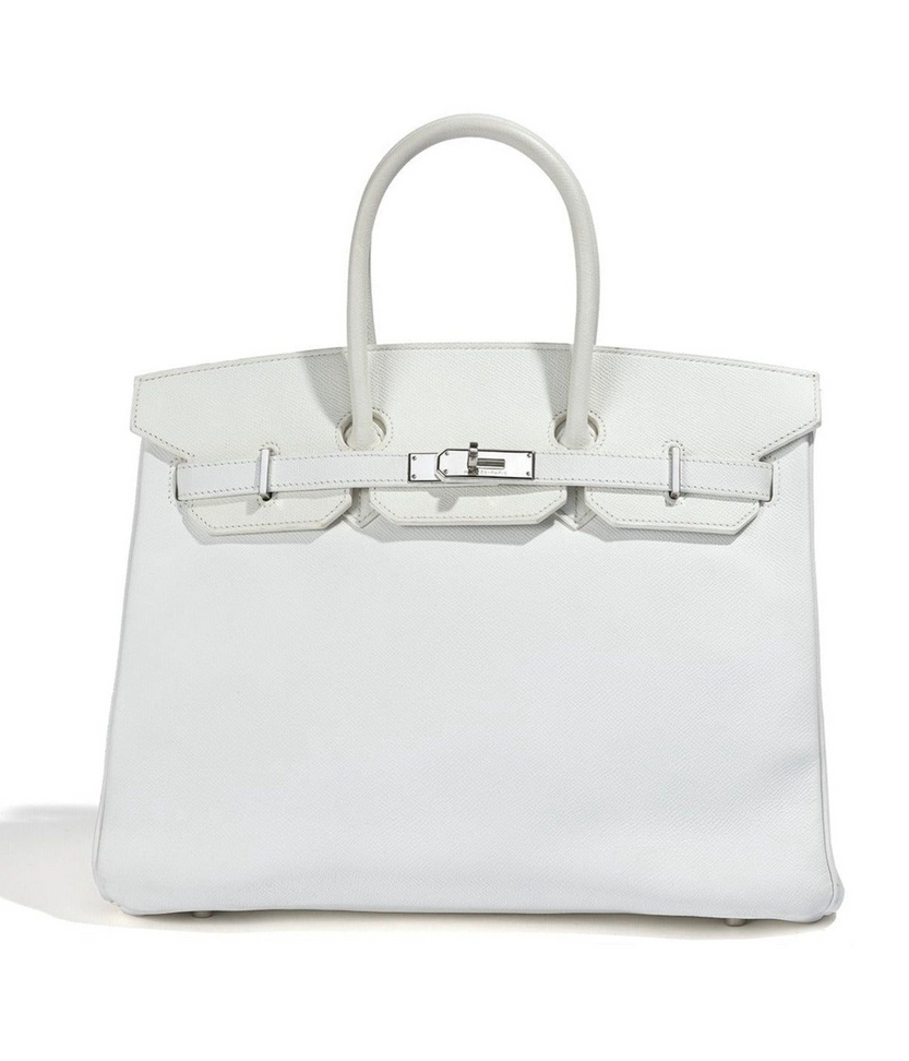 Birkin 35 White Epsom PHW