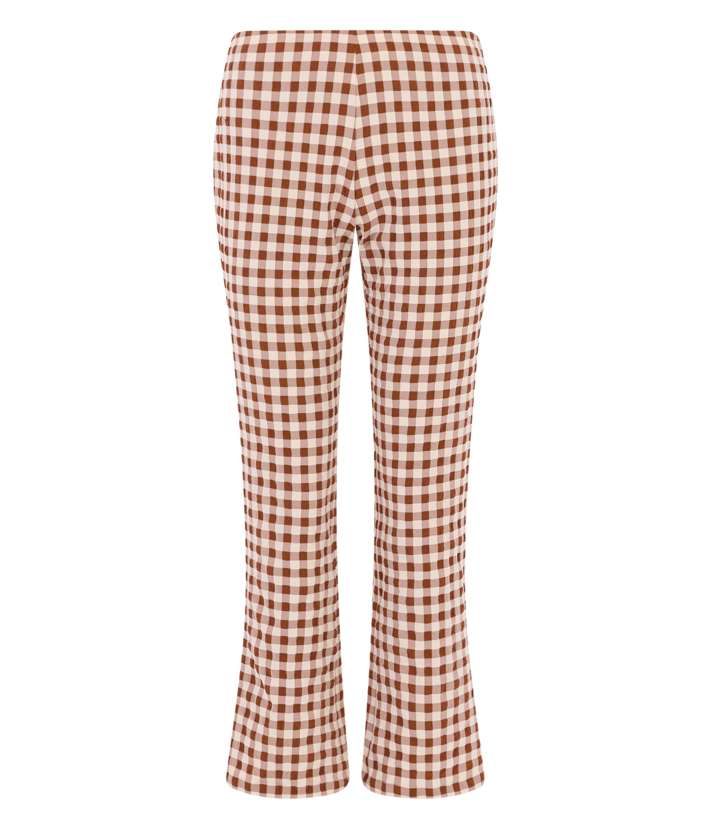 Checked Stretch Capri Pants