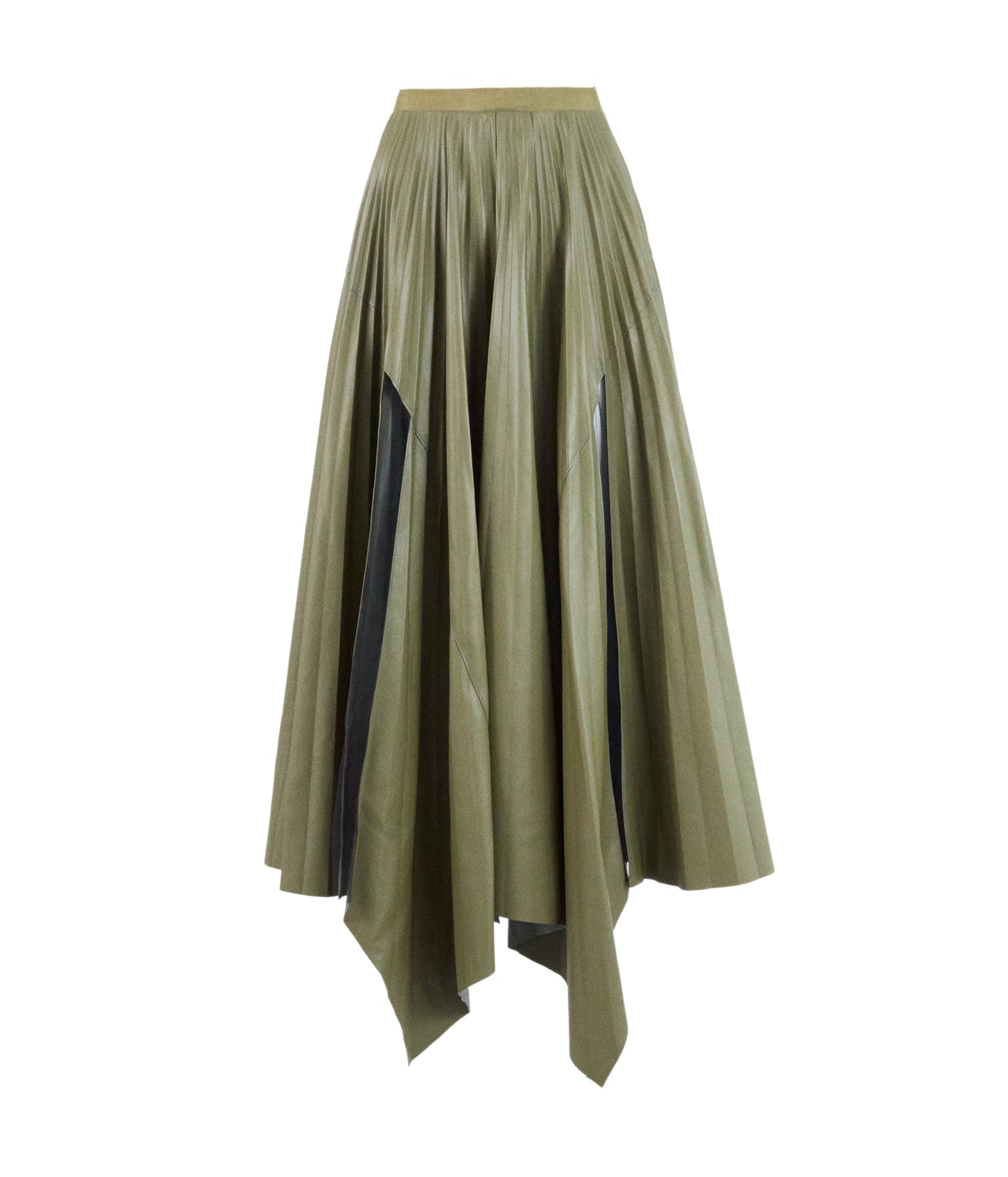 Cactus Vegan Leather Pleated Skirt