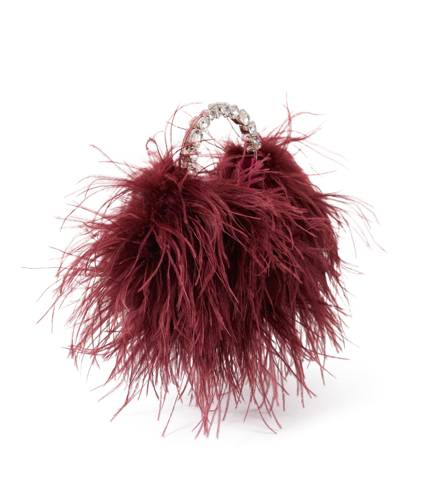 Maroon Taliya Feather Pouch