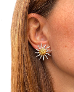 Bo Soleil 9K Yellow Gold, Citrine And Diamond Earrings