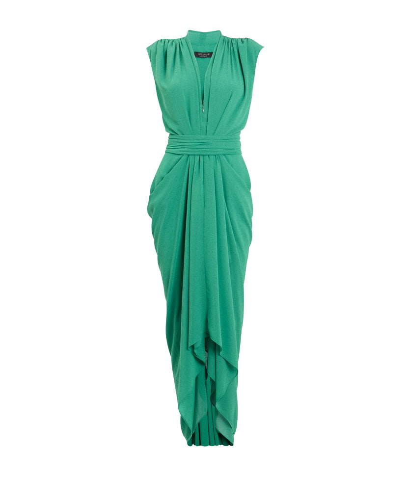 Jade Georgette Sleeveless Waterfall Dress