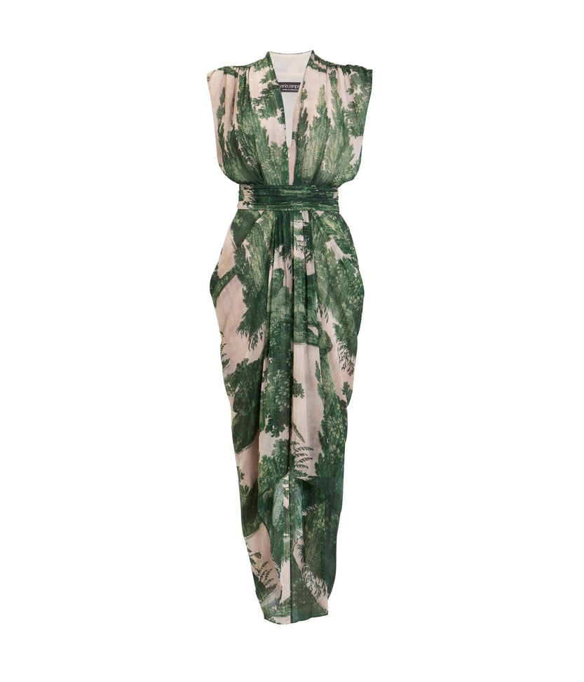 Jade Scenica Georgette Sleeveless Waterfall Dress