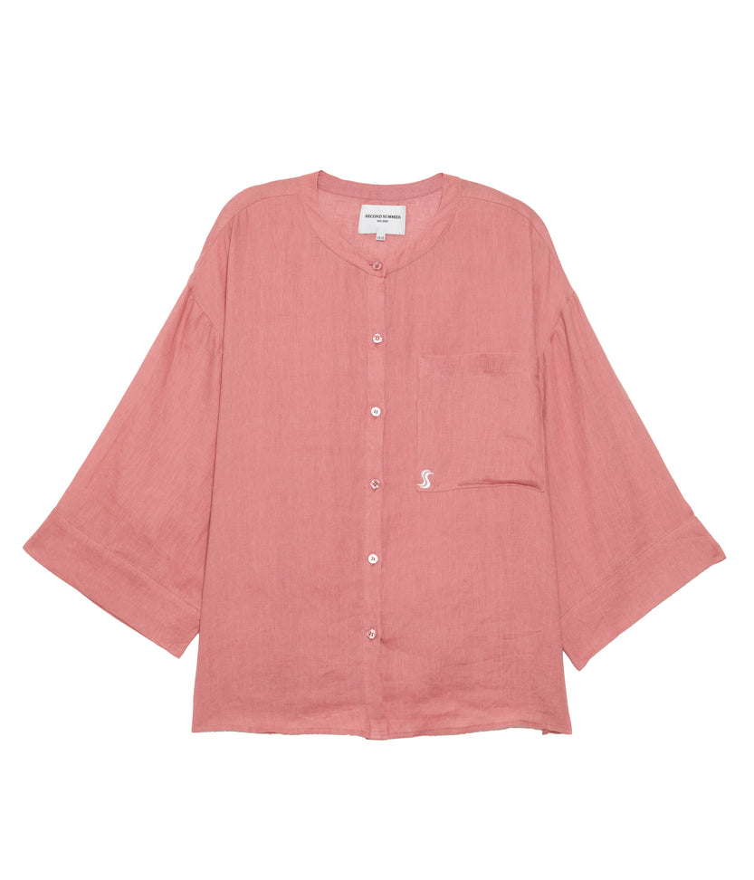 Andrea Embroidered Linen Shirt