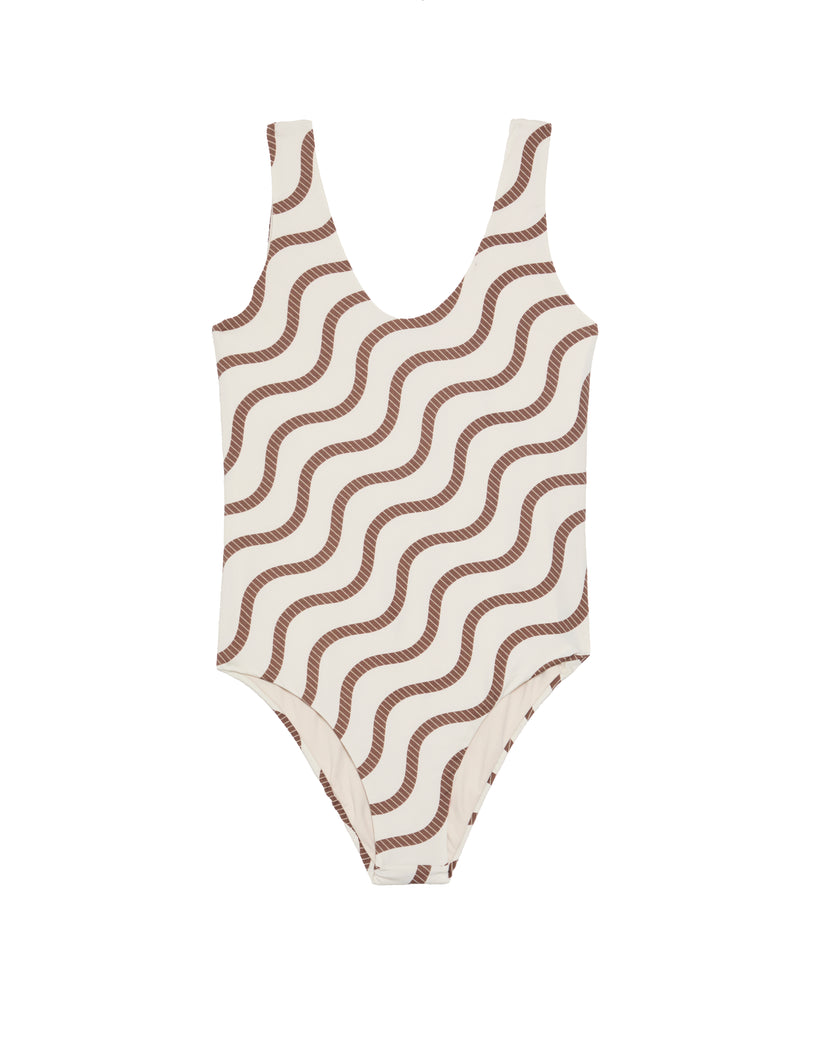 MAR - Bespoke Sand Wave Striped Swimsuit