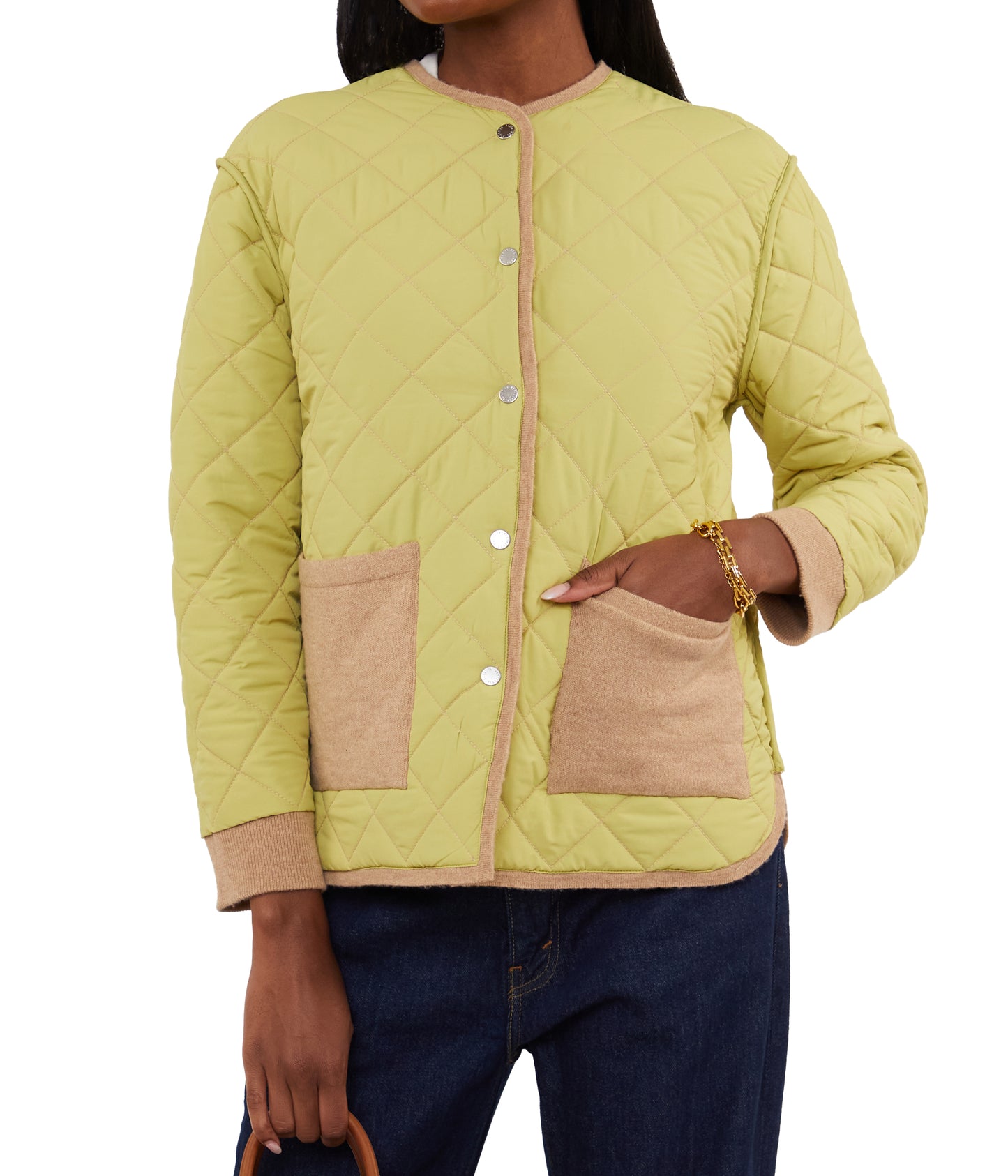 Quilted Liner Jacket In Cashmere Blend