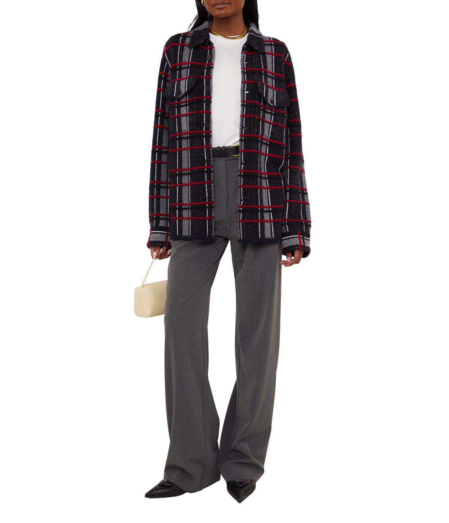 Dylan Plaid Shirt In Cashmere