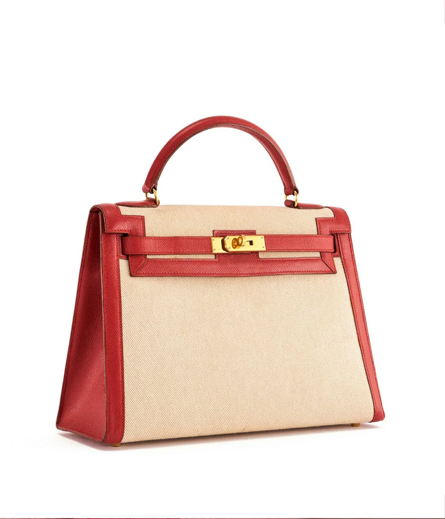 Toile Rouge 32cm Kelly Bag