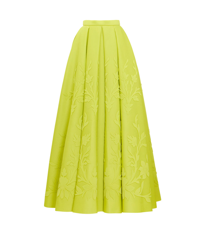 Pleated Skirt With Matching Embroidery