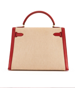 Toile Rouge 32cm Kelly Bag