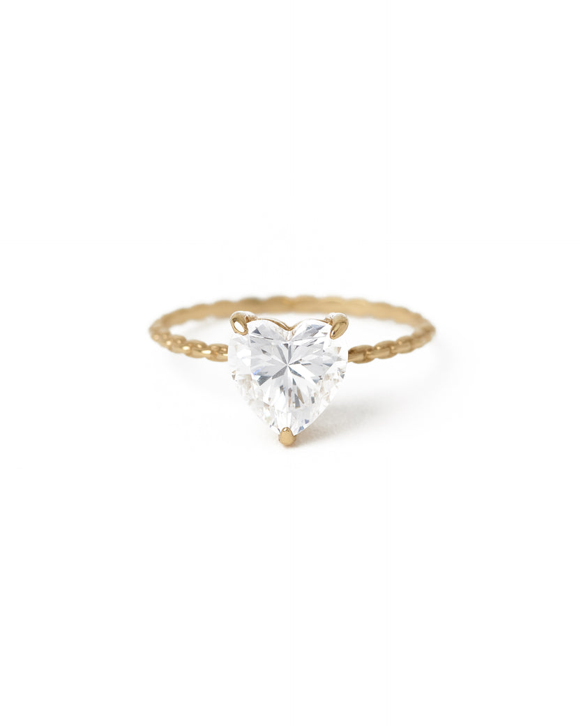 Mini Diamond Heart Ring