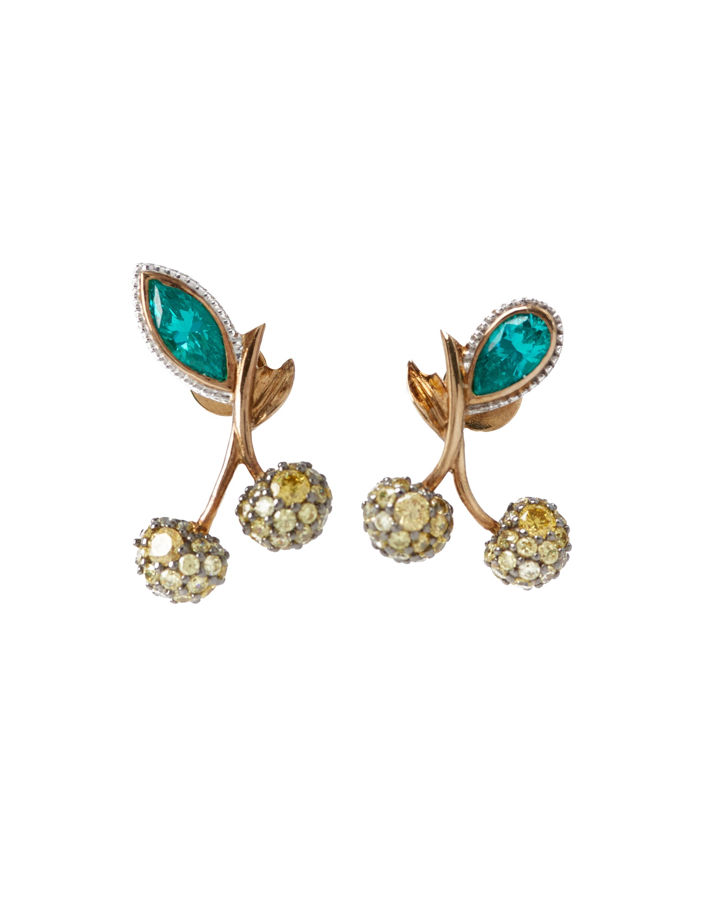 Paraiba Cherry Stud Earrings