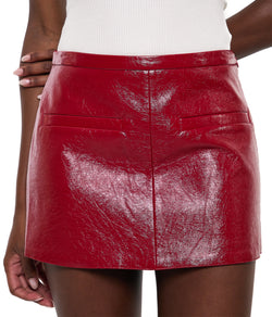 Patent Leather Mini Skirt