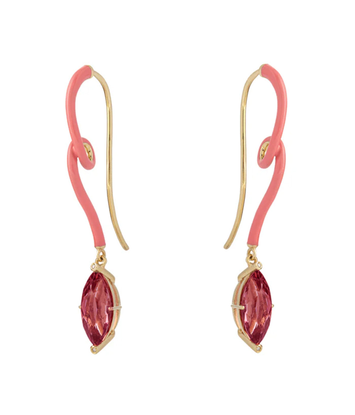 Alicia Earrings In Light Pink With Pink Tourmaline