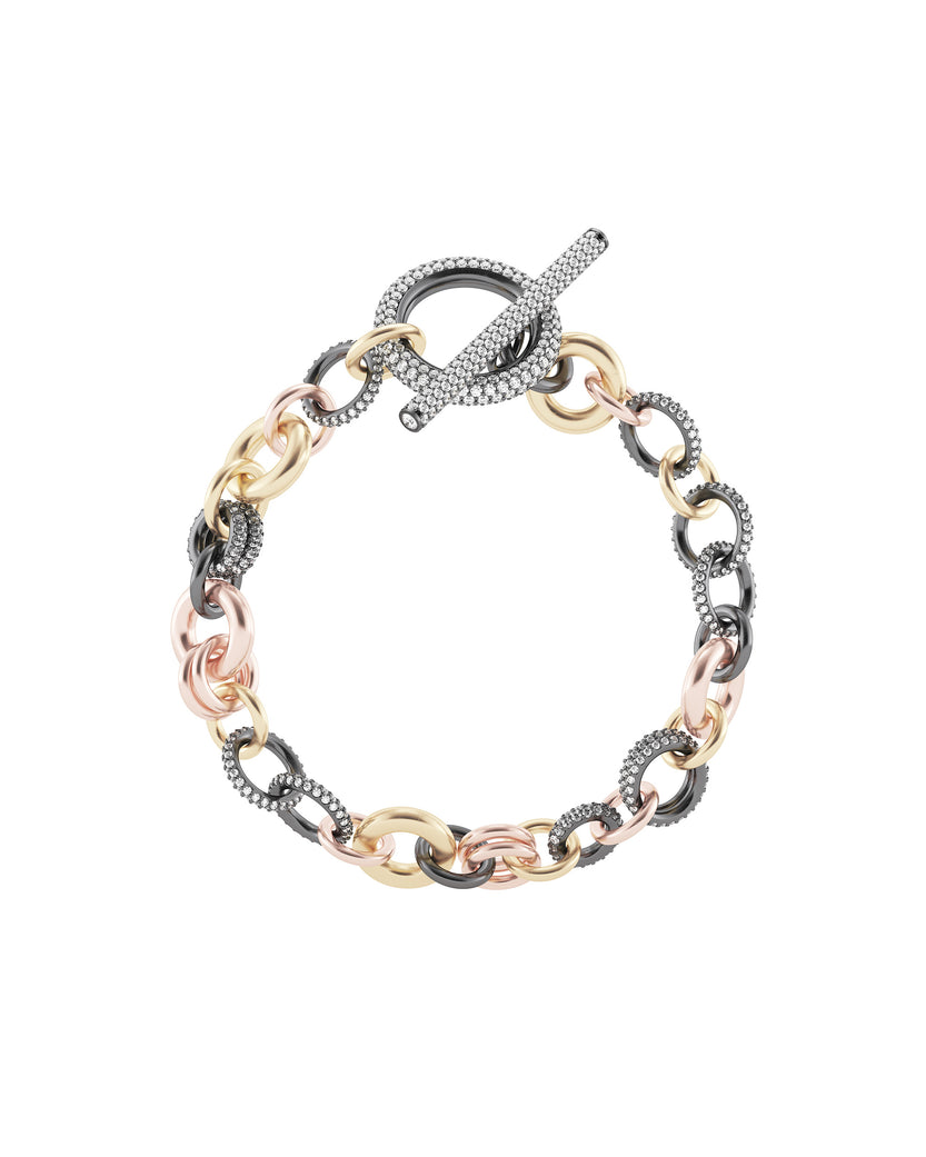 Atlantis Pavé 18K Gold And Silver Bracelet