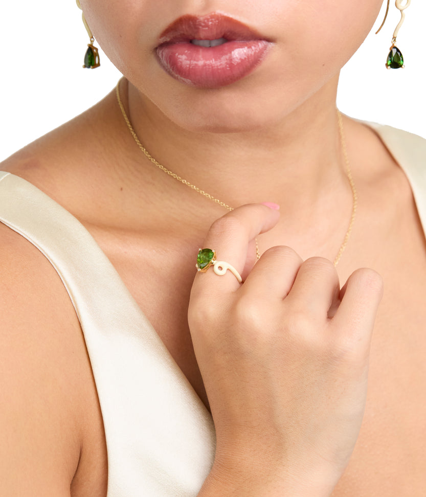 Kim Ring In Panna With Green Tourmaline