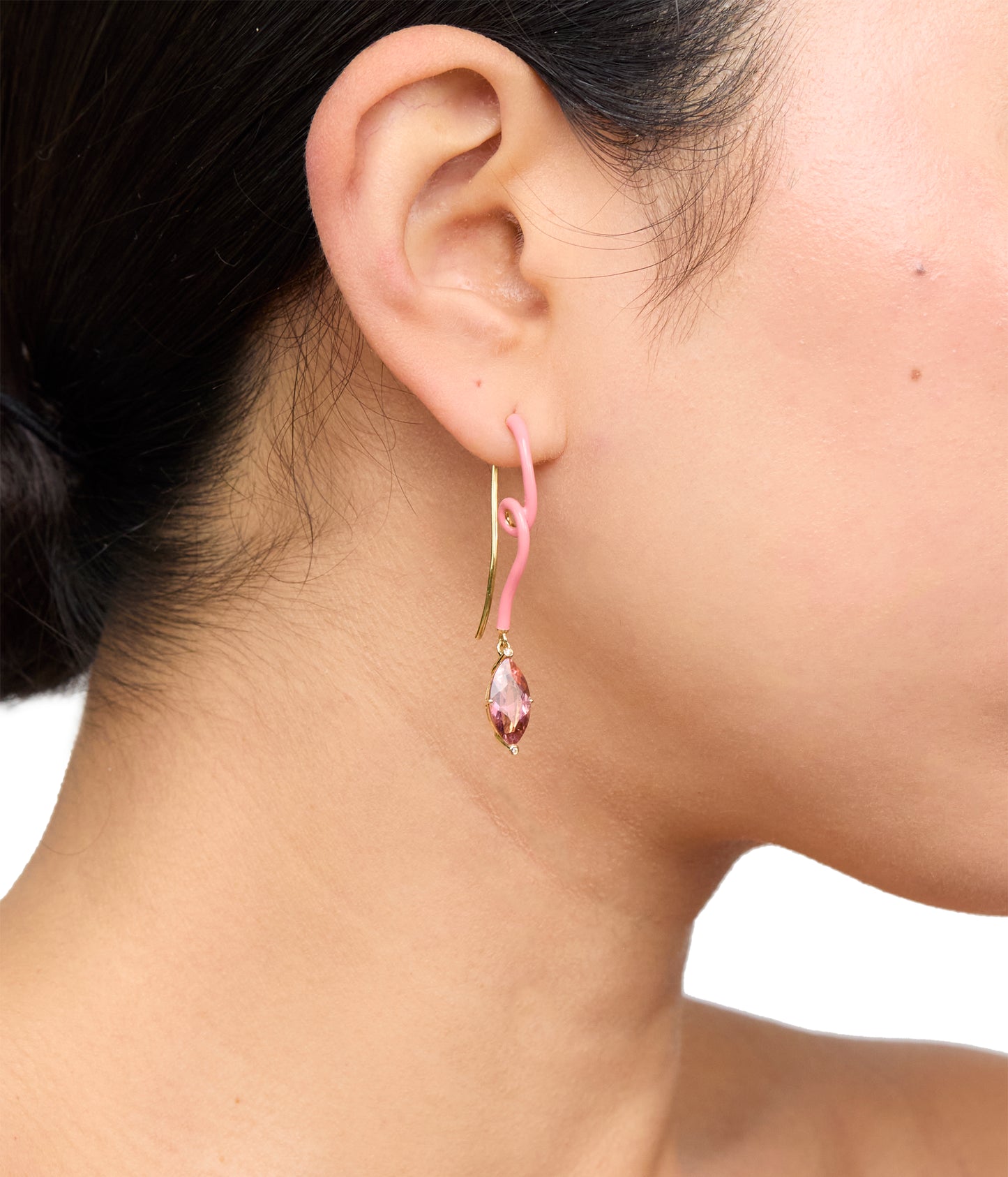 Alicia Earrings In Light Pink With Pink Tourmaline