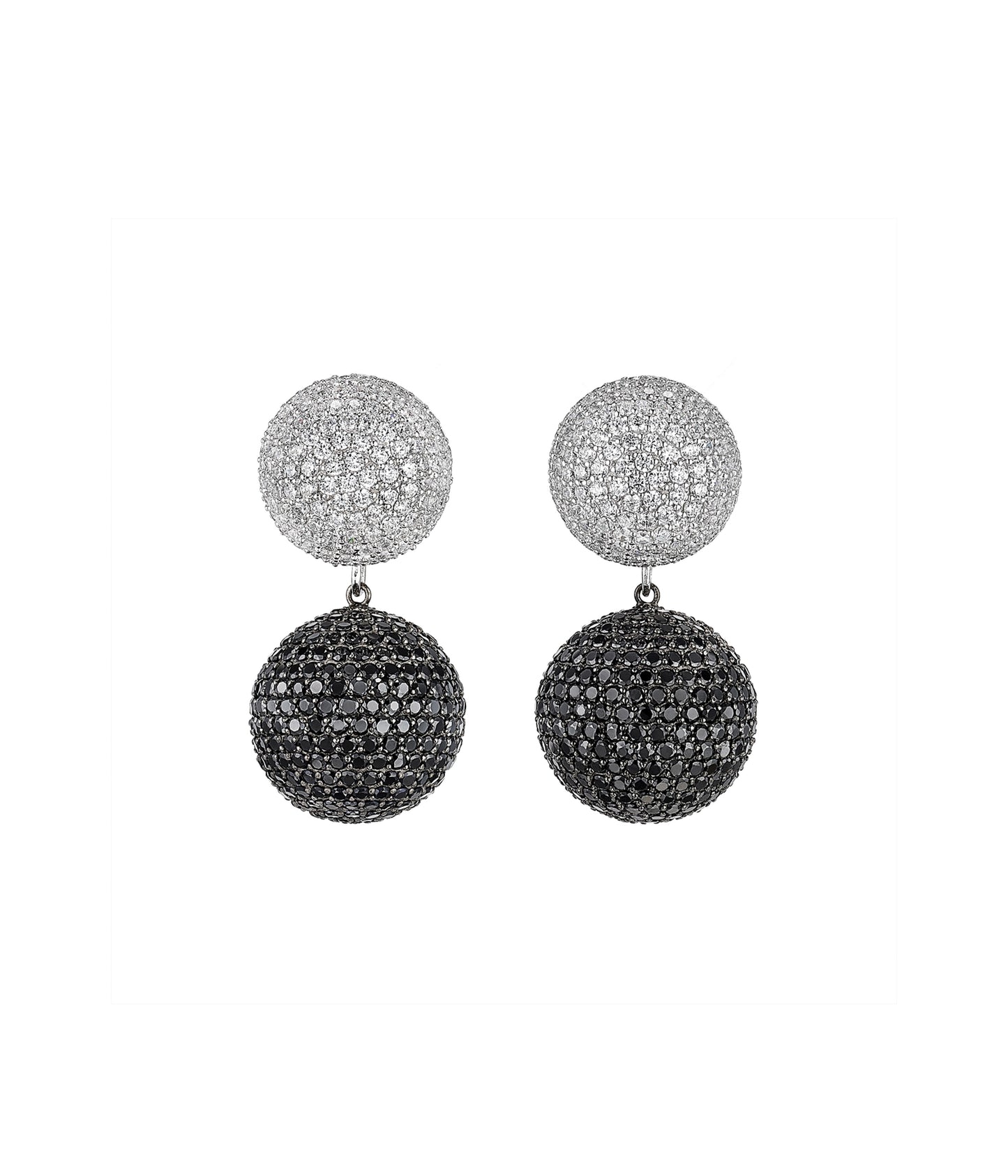 Black Diamond Bauble Earrings