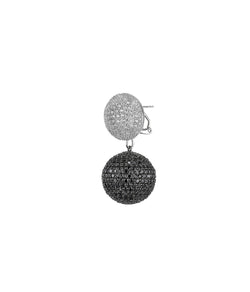 Black Diamond Bauble Earrings