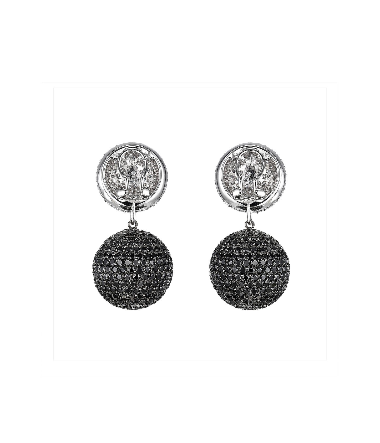 Black Diamond Bauble Earrings