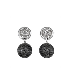 Black Diamond Bauble Earrings