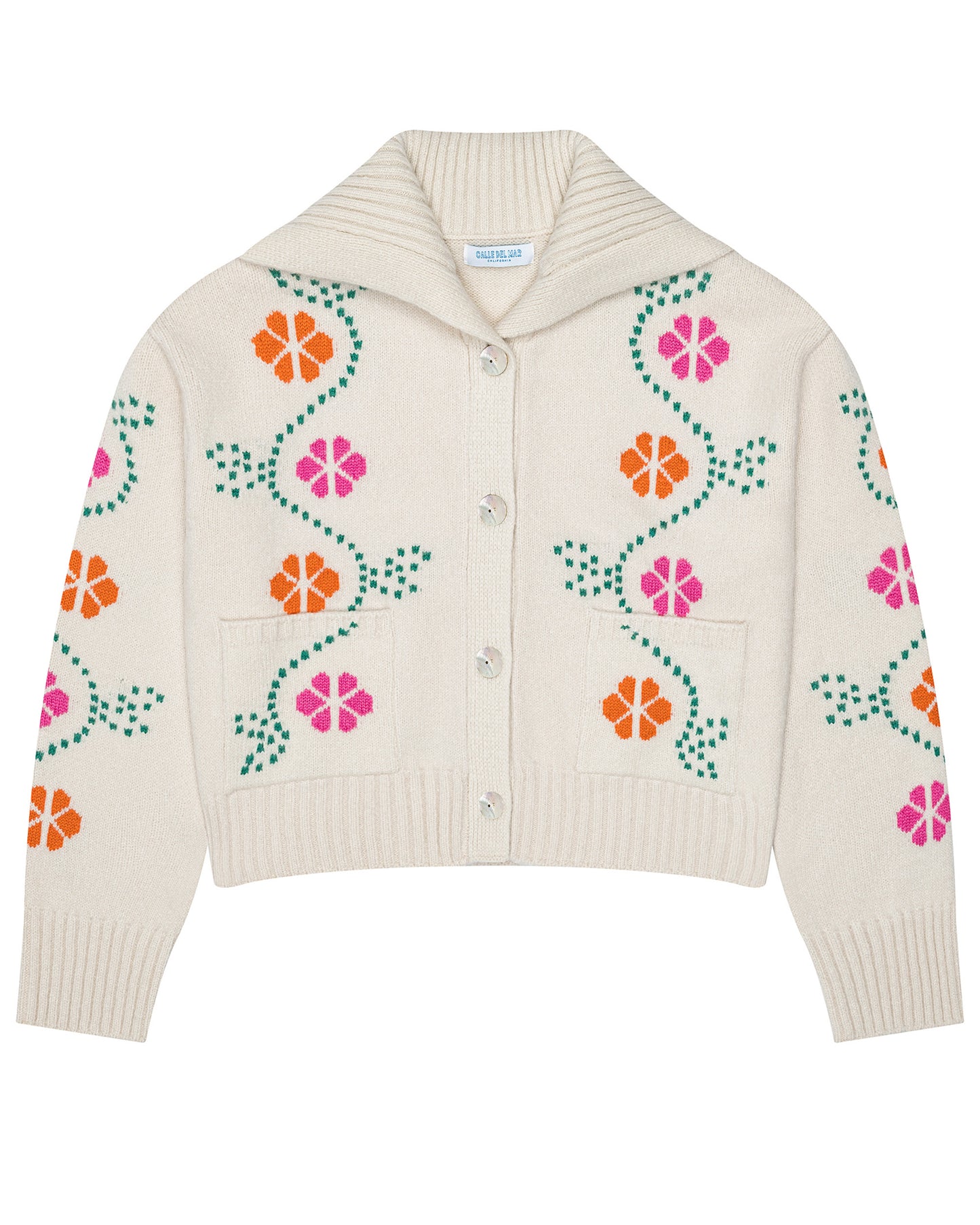 Cashmere Vine Floral Cardigan