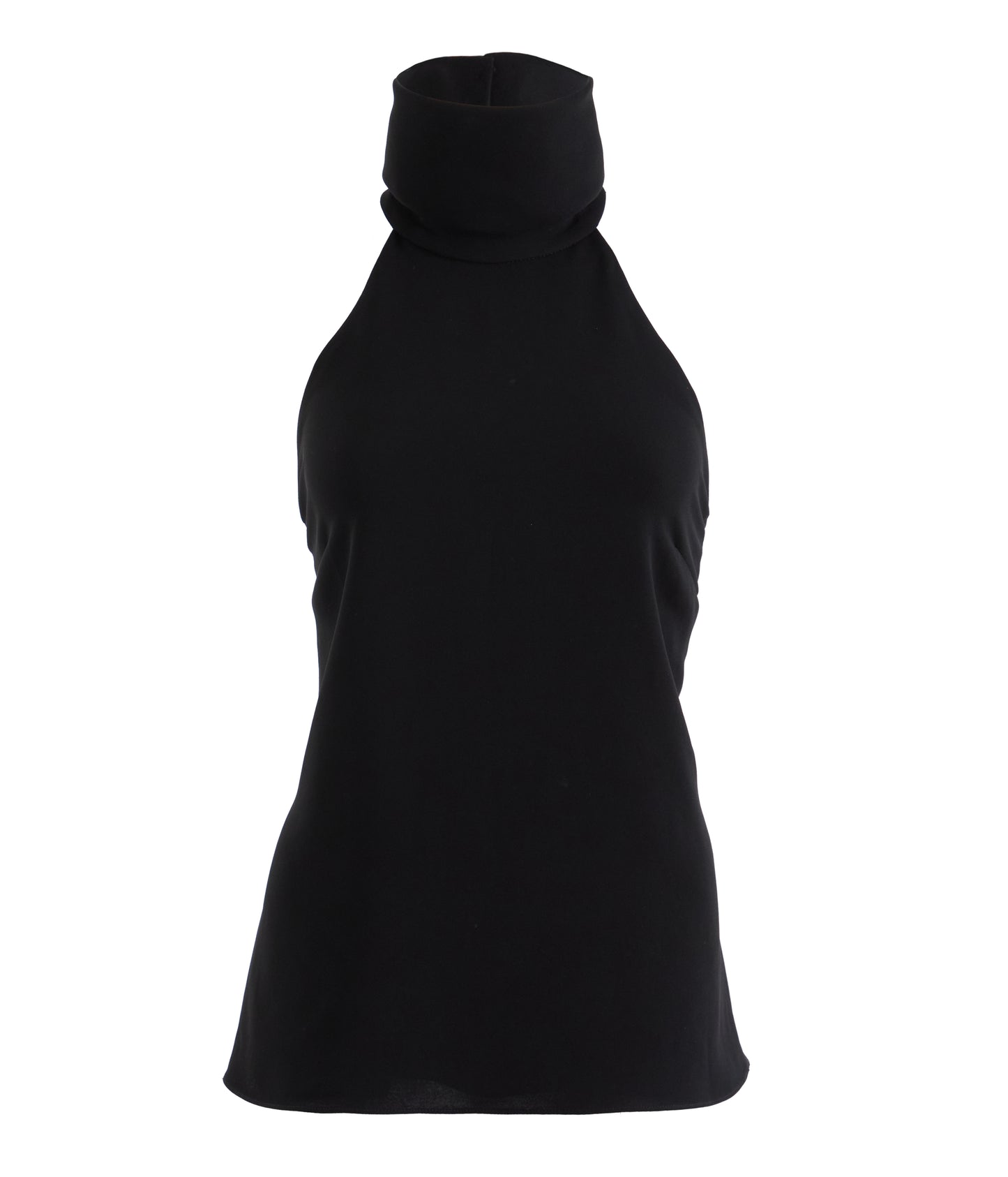 Black Crepe Halter Top