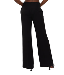 Black Crepe Low Waist Pant