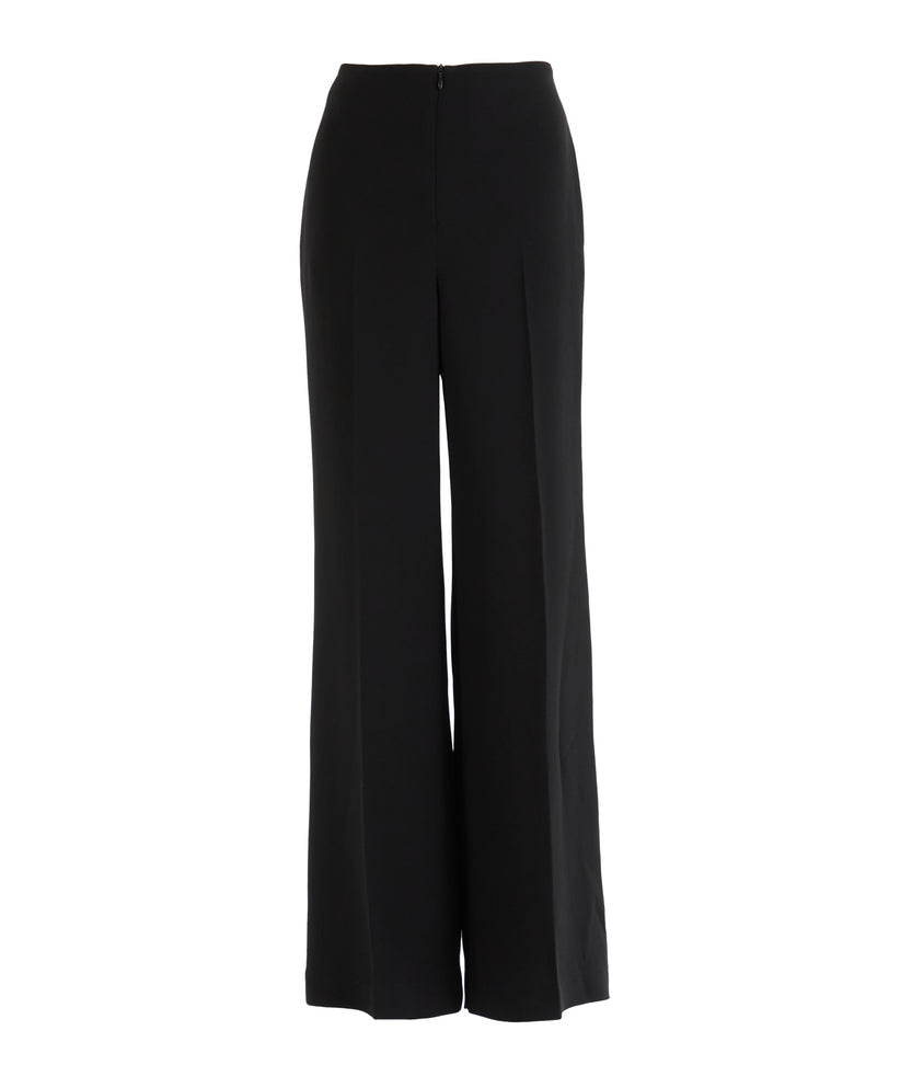 Black Crepe Low Waist Pant