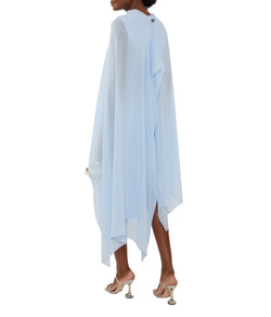 Pale Blue Georgette Cascata Wrap