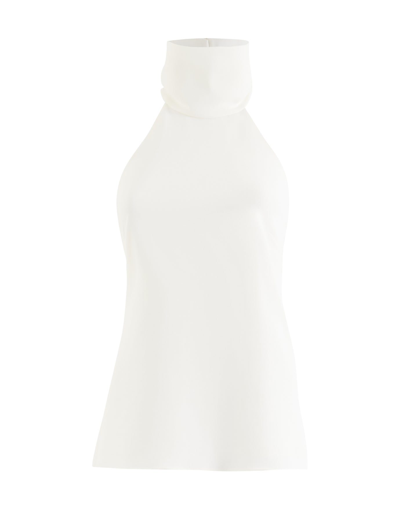 White Crepe Halter Top