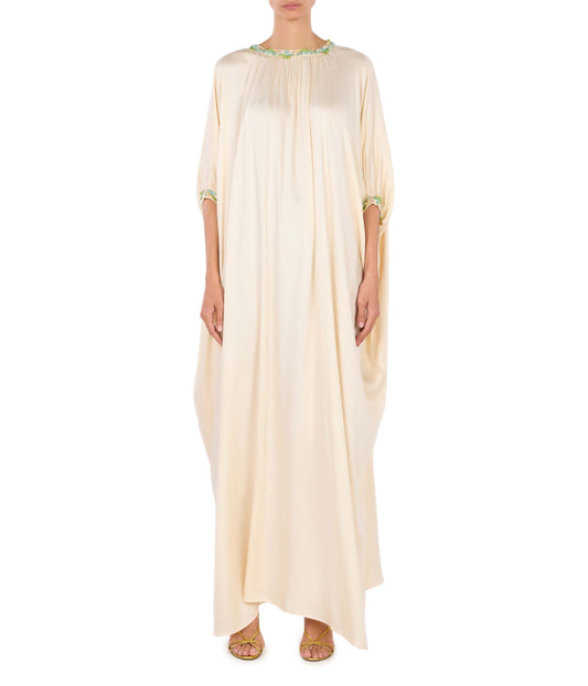 N7 Cream Cotton Kaftan