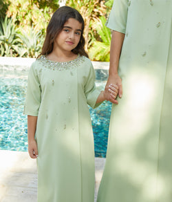 Kids Capri Crepe De Chine Kaftan