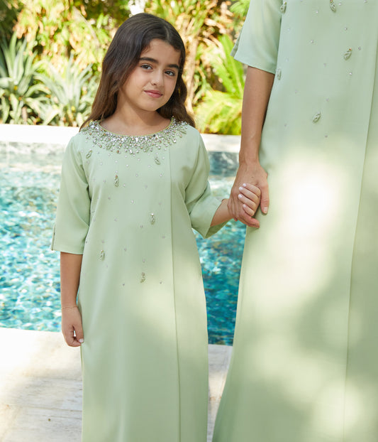 Kids Capri Crepe De Chine Kaftan