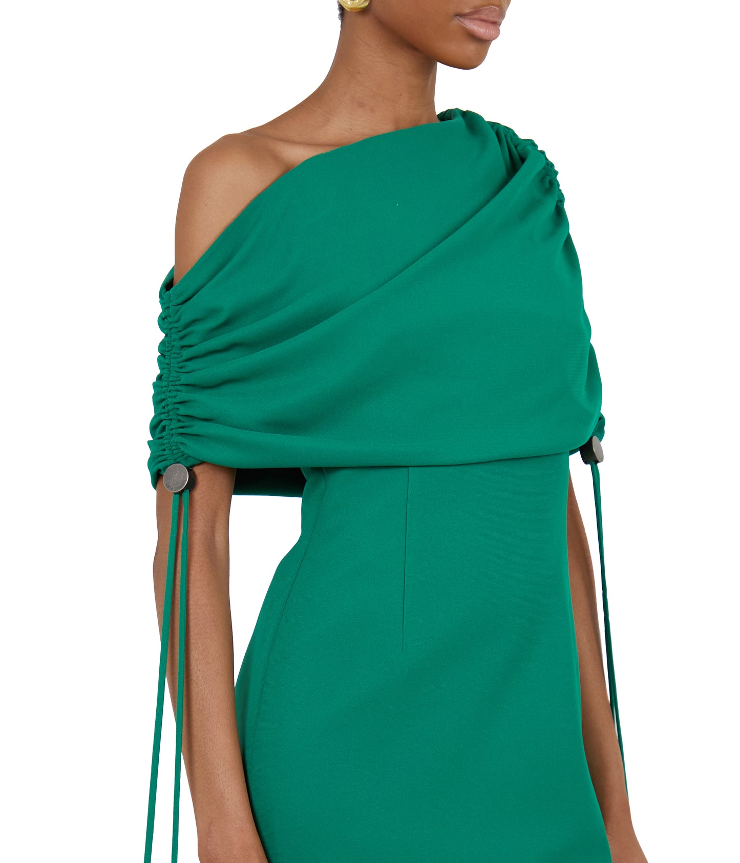 Jade Crepe Coulisse Shrug Dress