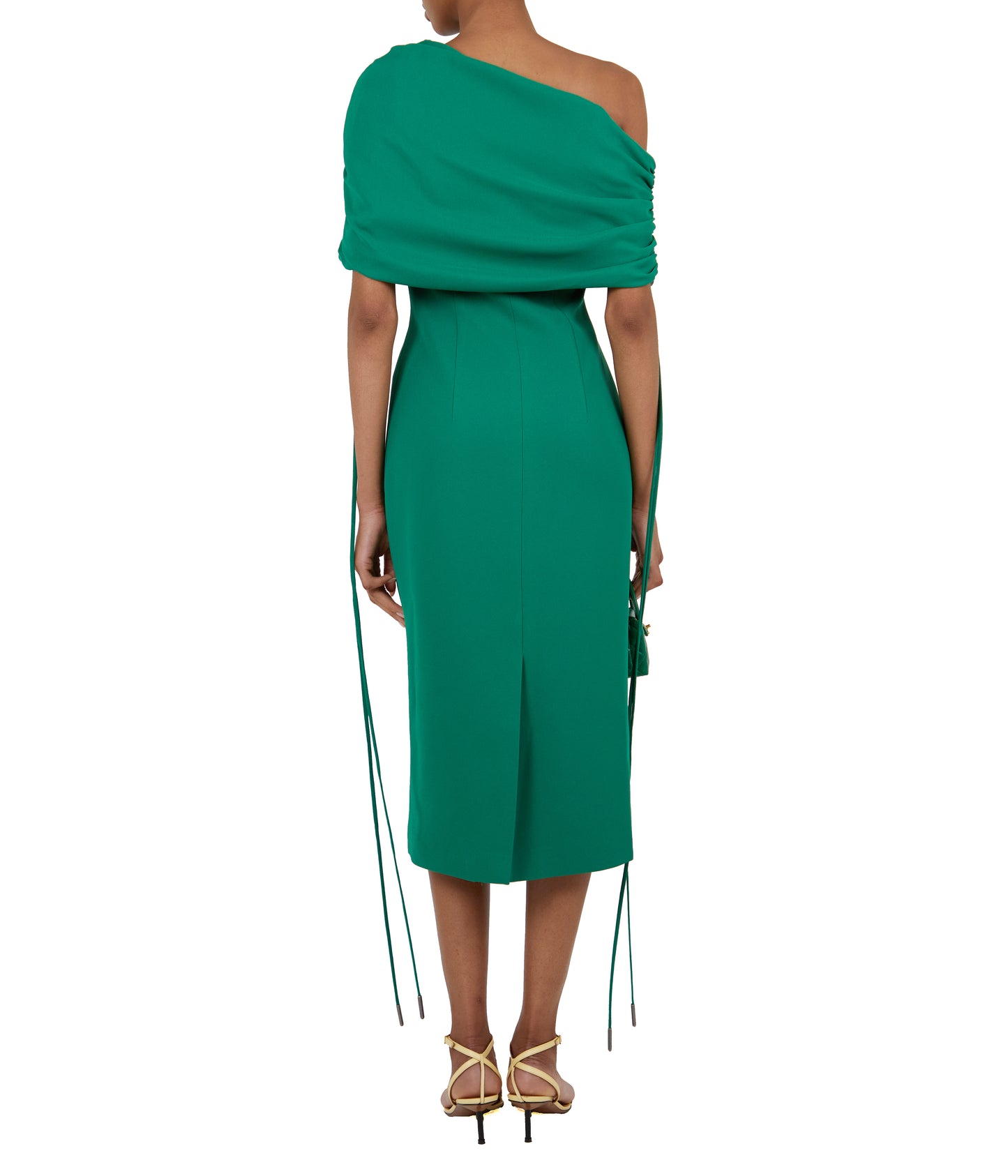 Jade Crepe Coulisse Shrug Dress