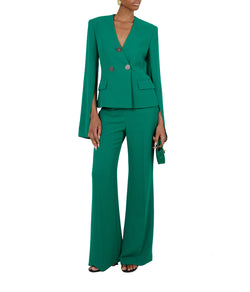 Jade Crepe Moneta Rome Jacket