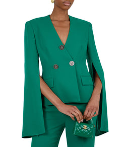 Jade Crepe Moneta Rome Jacket