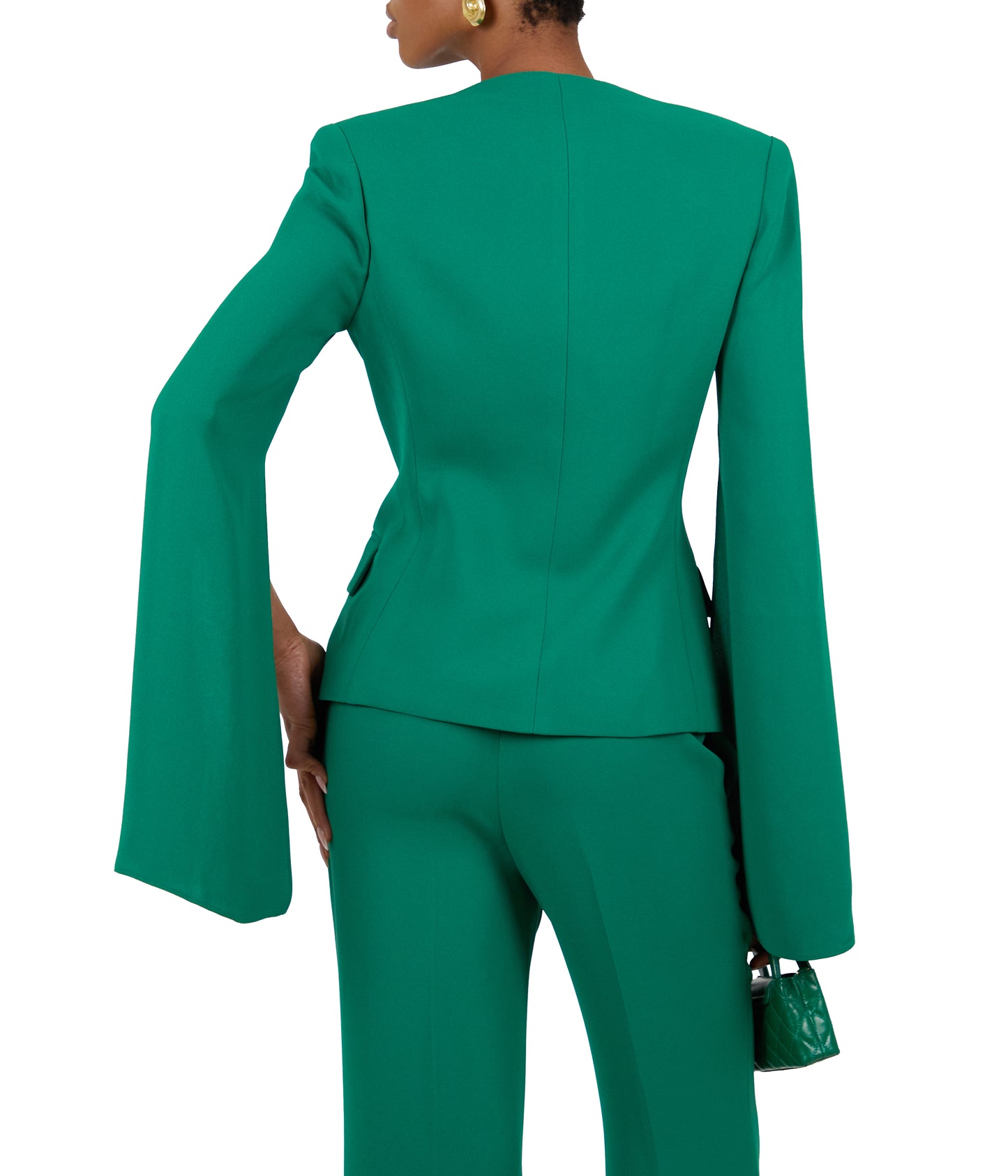 Jade Crepe Moneta Rome Jacket