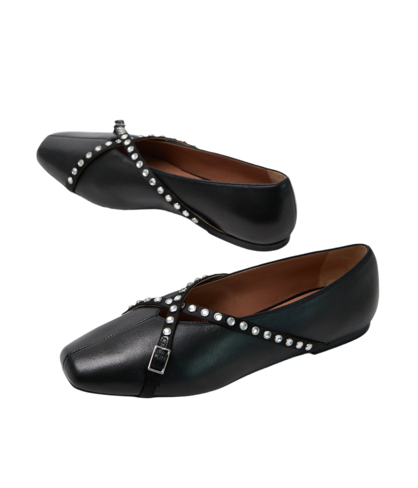 Leather Cara Ballet Pumps