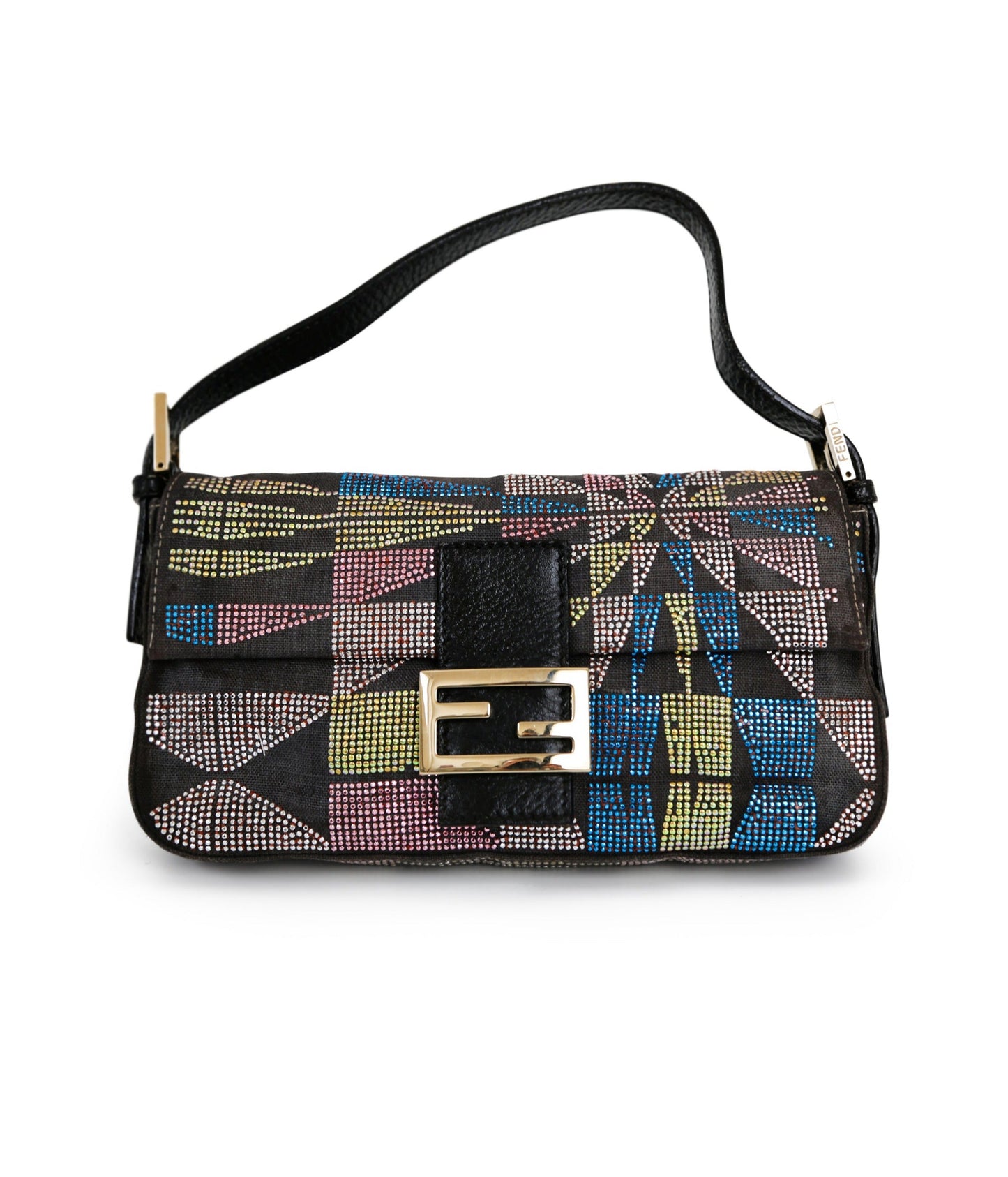 Fendi Multi Glitter Baguette Handbag