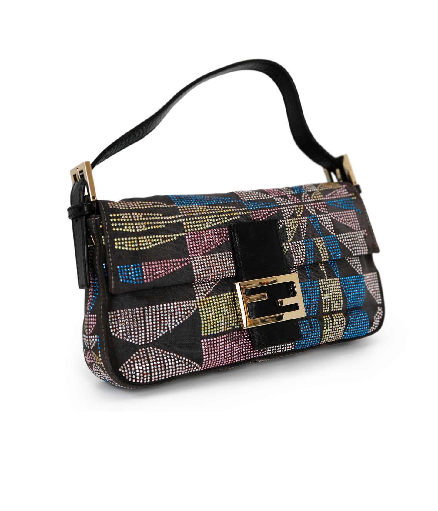 Fendi Multi Glitter Baguette Handbag