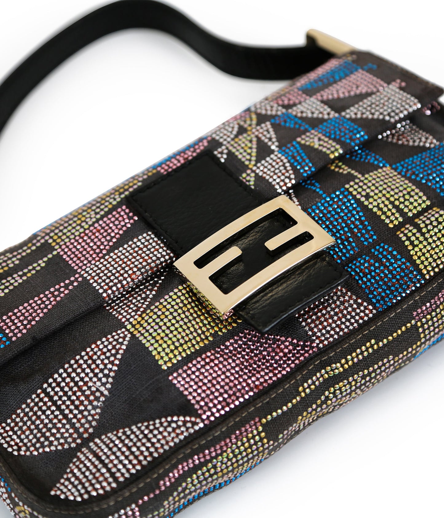 Fendi Multi Glitter Baguette Handbag