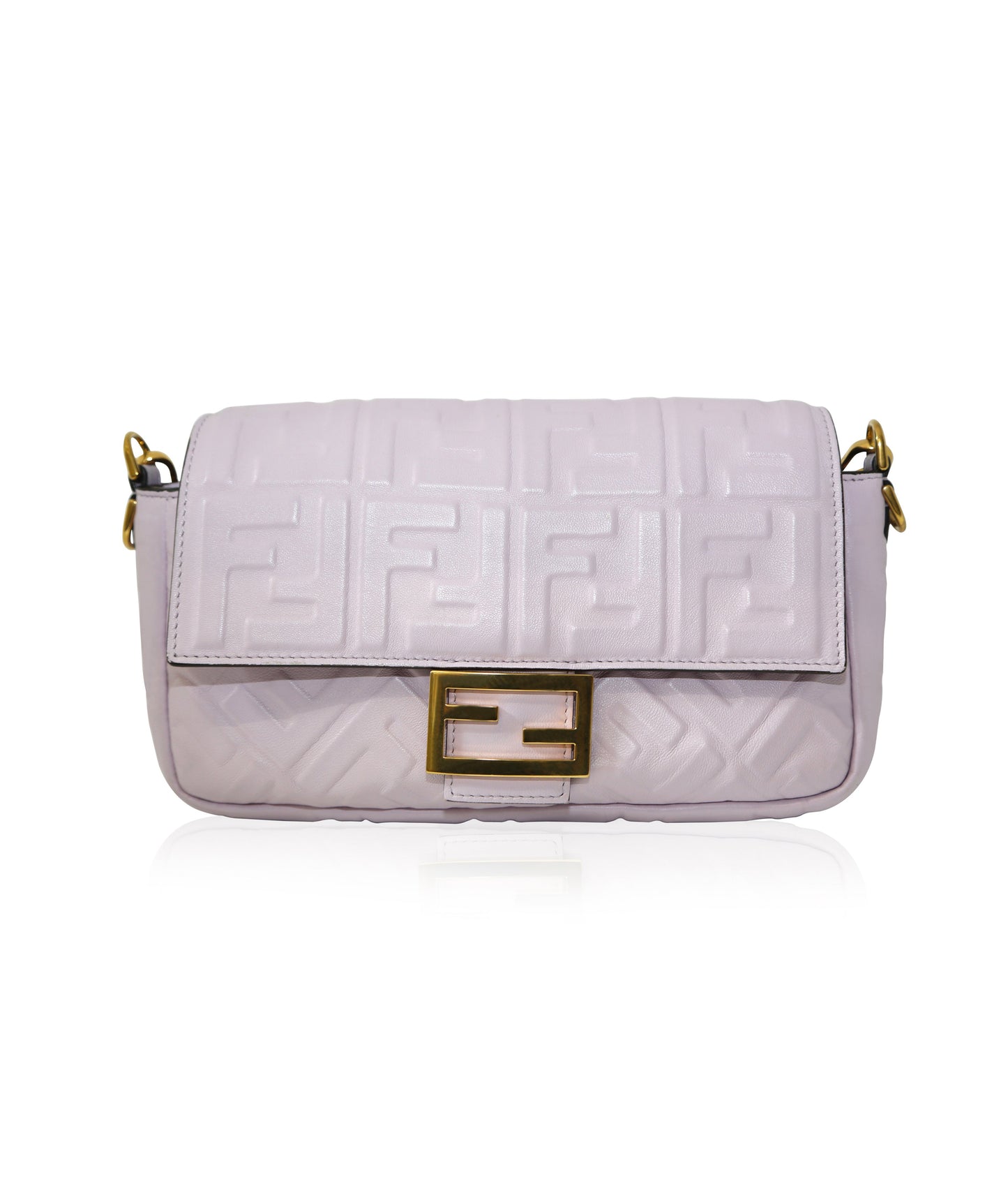 Fendi Nappa Embossed Baguette