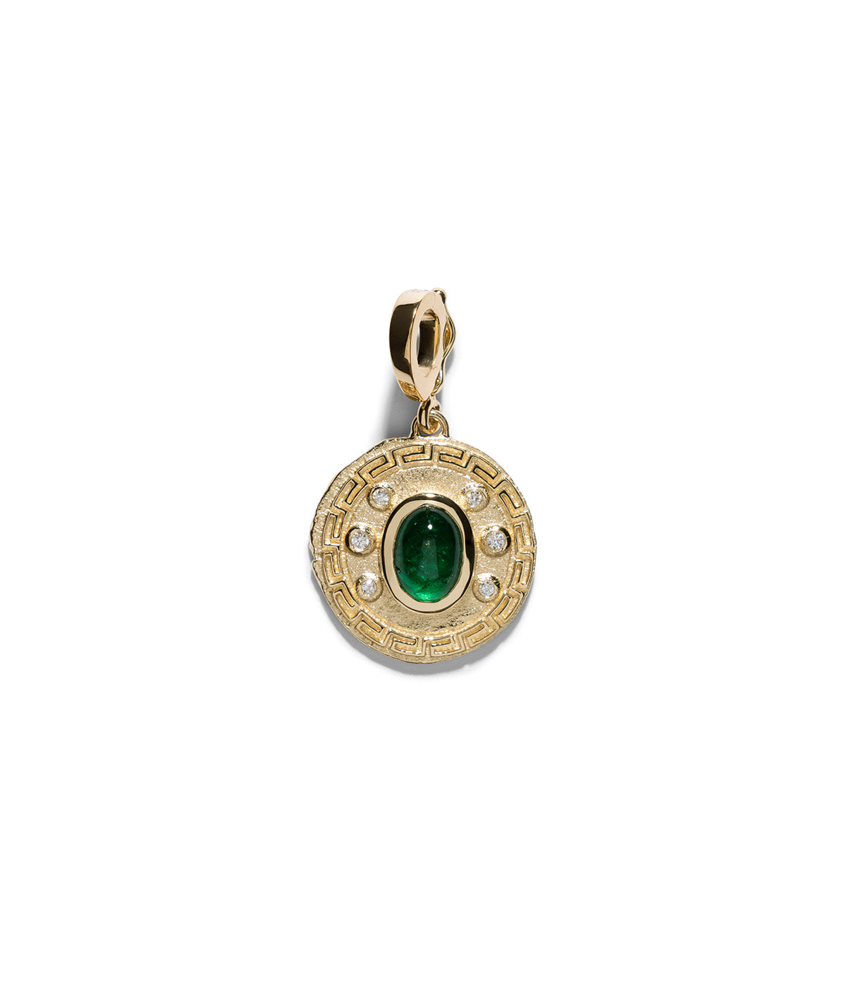 Greek Pattern & Emerald Small Coin