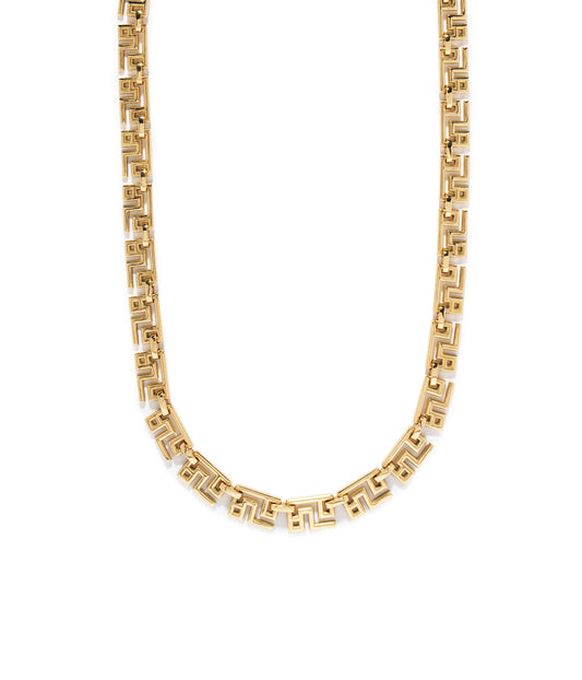 Greek Pattern Chain Necklace