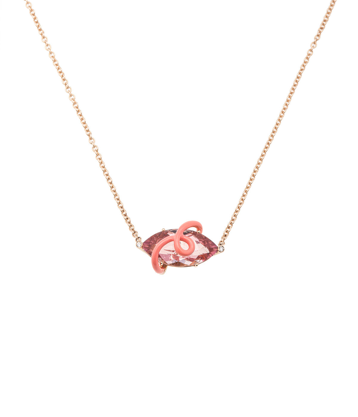 Carmen Necklace In Light Pink With Pink Tourmaline