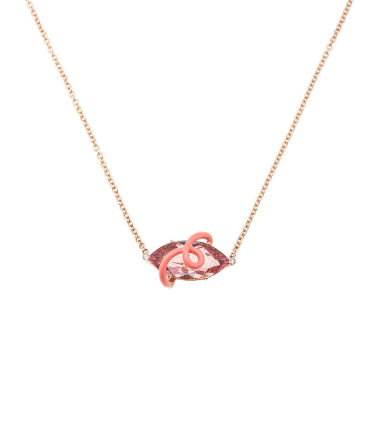 Carmen Necklace In Light Pink With Pink Tourmaline