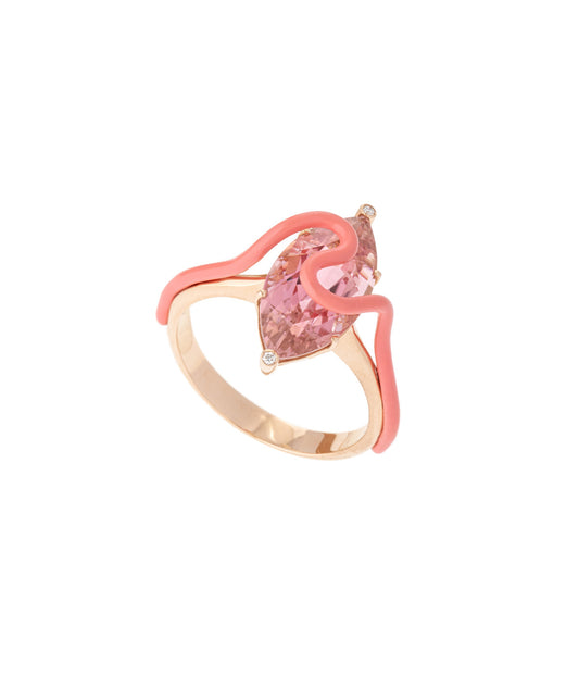 Matilda Ring In Pink With Pink Tourmaline